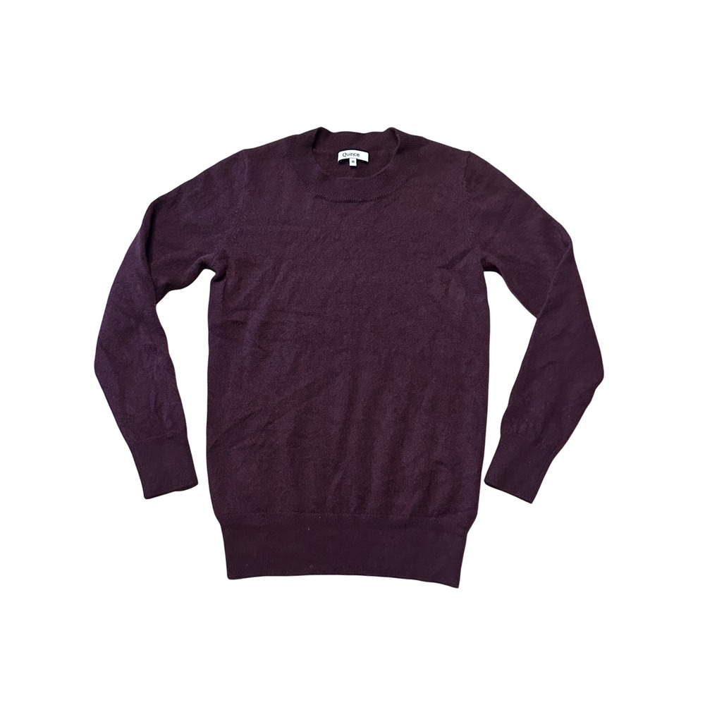 Quince Mongolian Cashmere Crewneck Sweater Burgundy Red Size 10